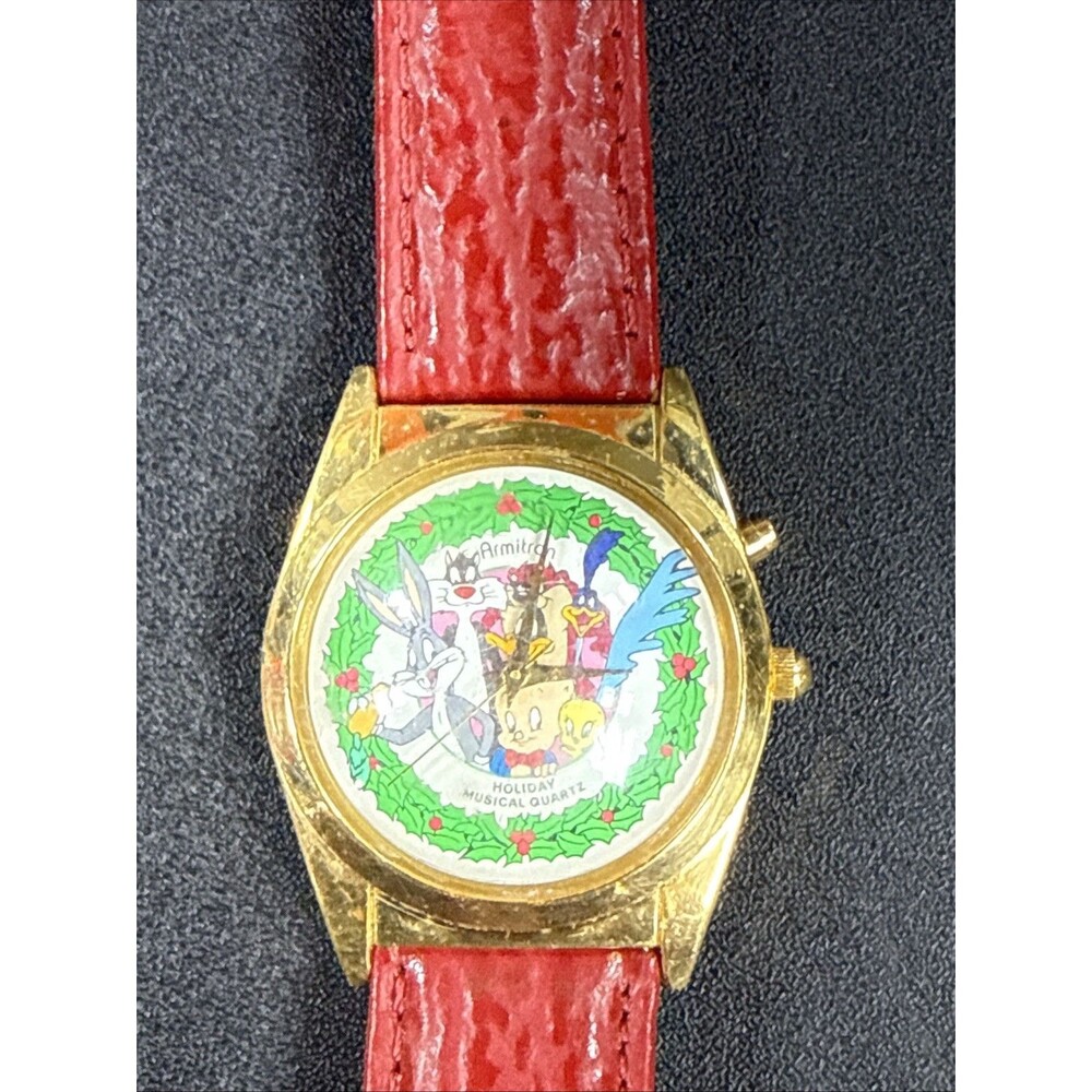Rare Vintage Armitron 1994 Looney Tunes "Holiday Musical" 2200/127 Quartz Watch